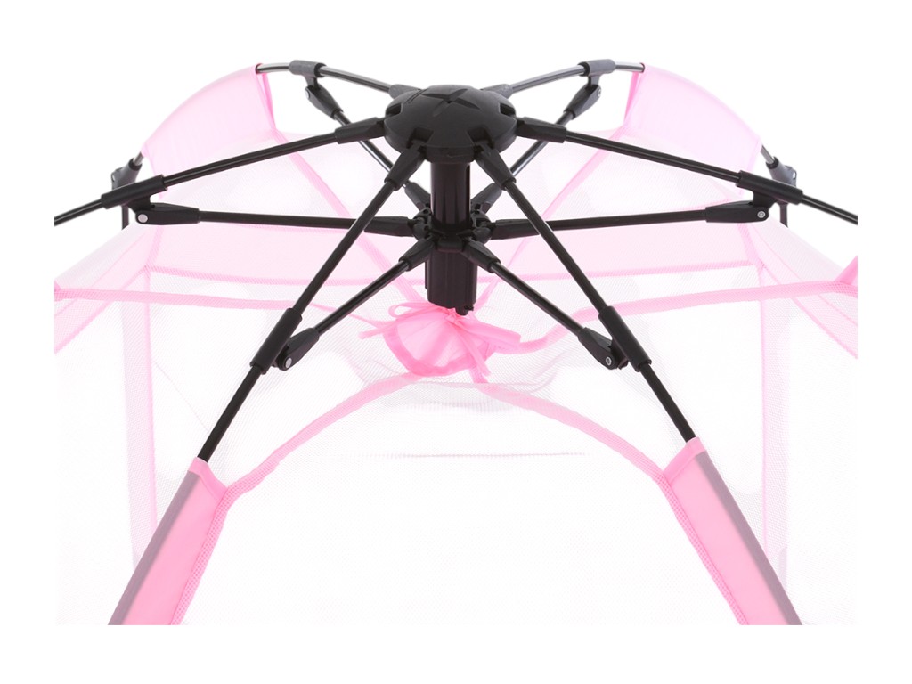 Намет автоматичний MR 1512 Powder Pink 146×127×110 см, вхід на блискавці, BabyToys