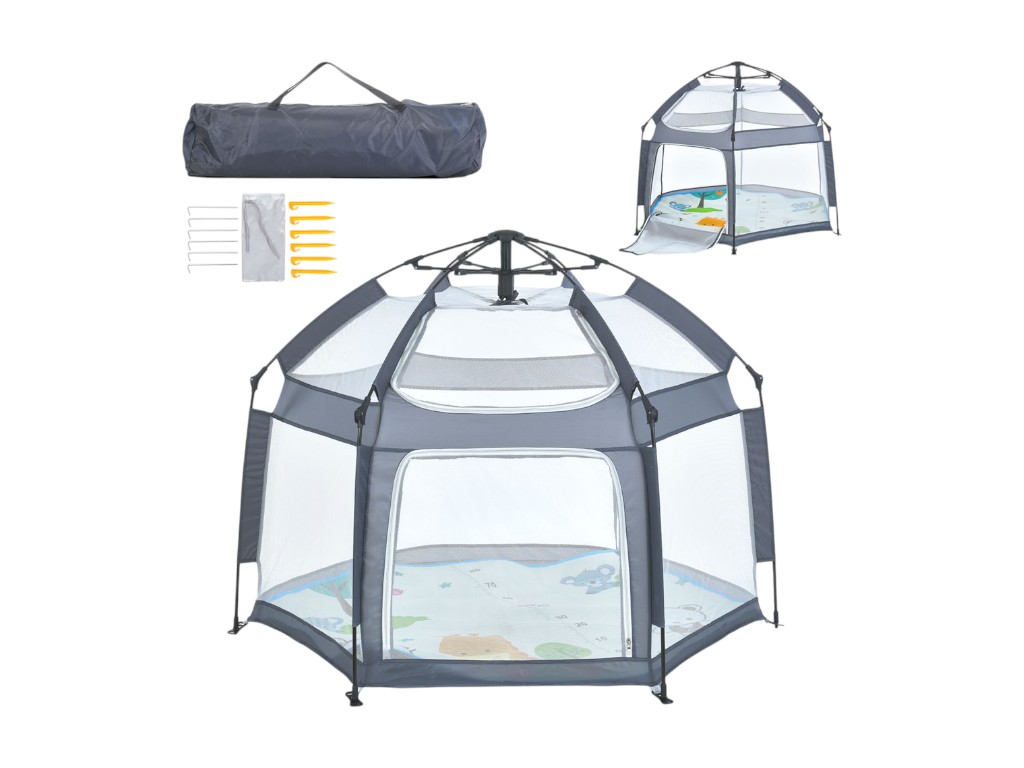 Палатка автоматическая MR 1512 Silver Mist 146×127×110 см, вход на молнии, BabyToys