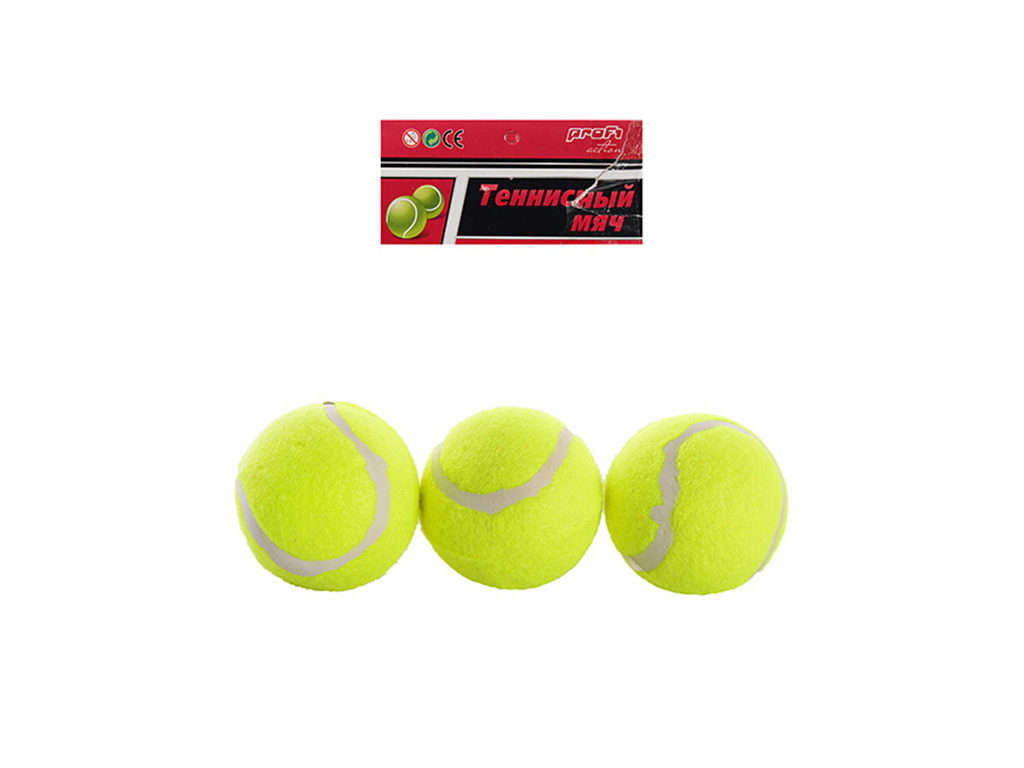 Тенісні м'ячі 3 шт. в упаковці Profi MS 0234