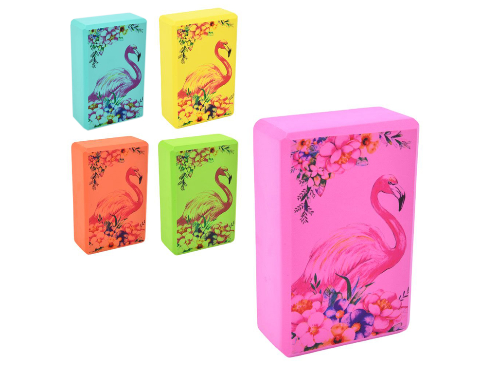 Блок для йоги опорный MS 0858-13, 23 см, EVA, с рисунком, BabyToys