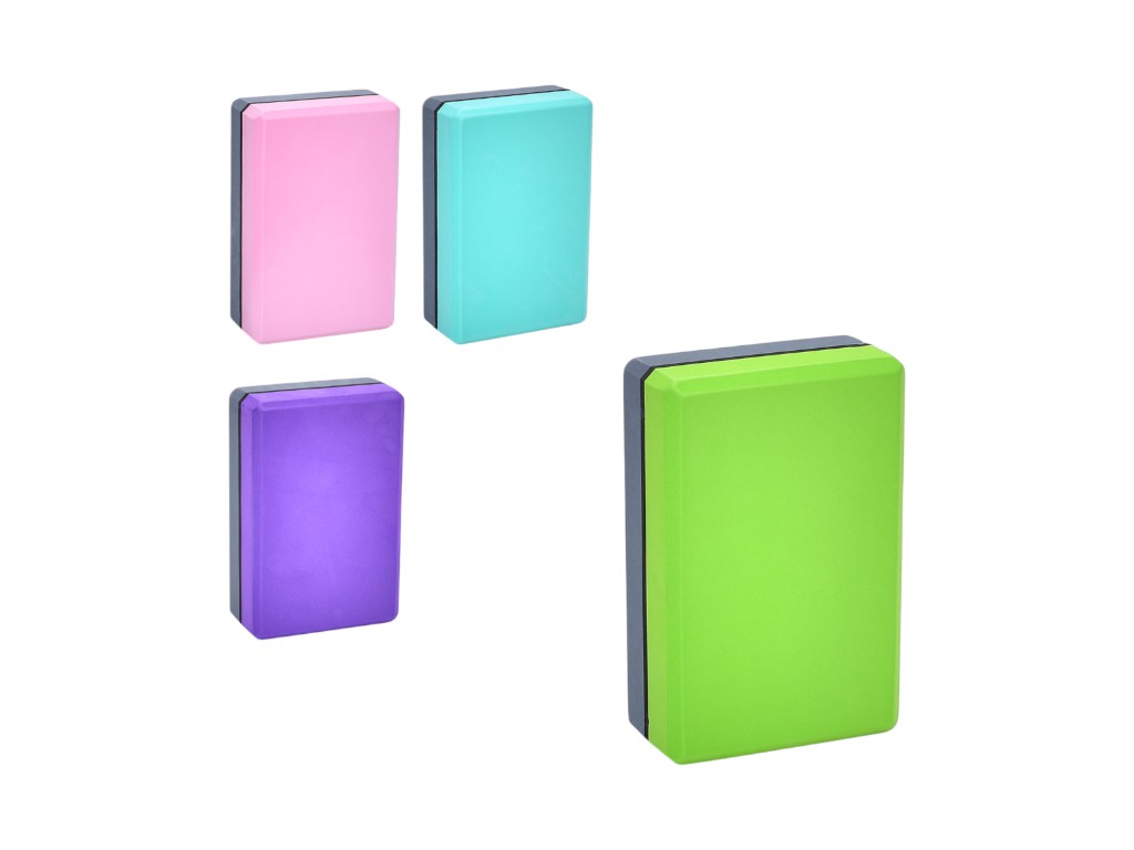 Блок для йоги опорный MS 0858-16, 23 см, EVA, двухцветный, BabyToys (цена за 1шт)