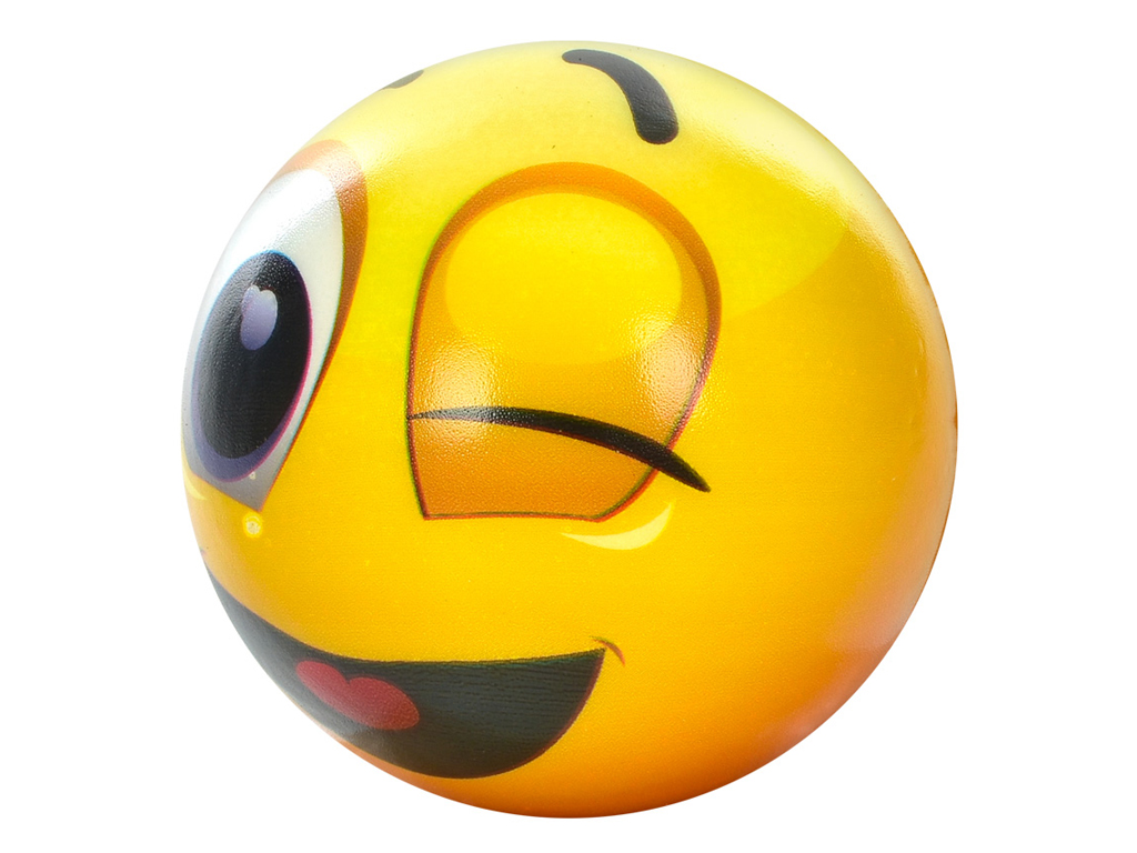 Мяч детский фомовый Emoji MS3521-3, 10 см, со смайлами, микс видов
