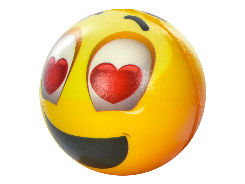 Мяч детский фомовый Emoji MS3521-3, 10 см, со смайлами, микс видов