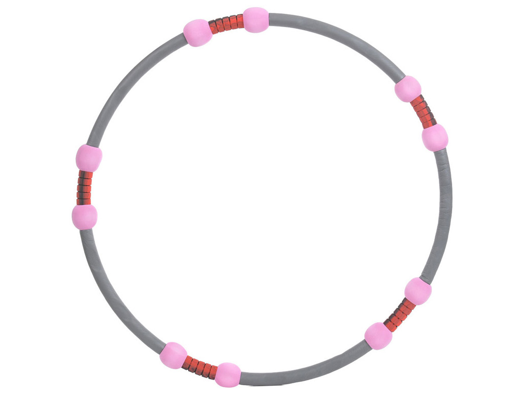 Обруч массажный MS 4604, диаметр 85 см, металл+EVA, микс цветов