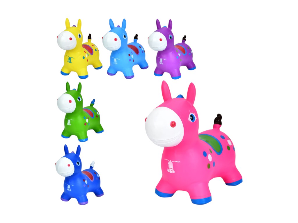 Игрушка прыгун надувная Лошадка с ручками, 6 цветов (цена за 1шт)