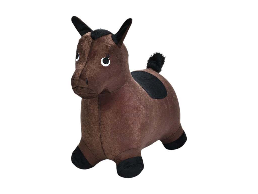 Игрушка прыгун конь с плюшевым чехлом, 3 дизайна (цена за 1шт)
