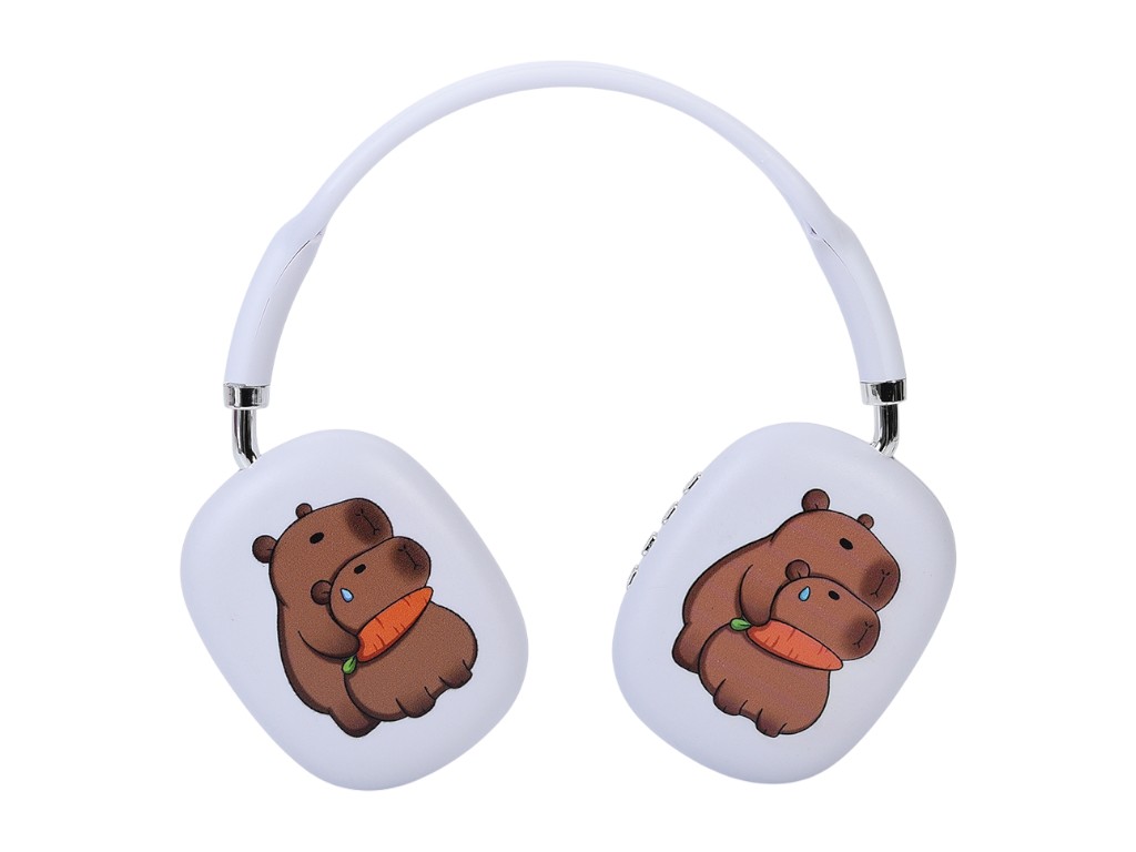 Навушники бездротові Bluetooth з малюнком капібари MZ-009; 6 видів; (ціна за 1шт)