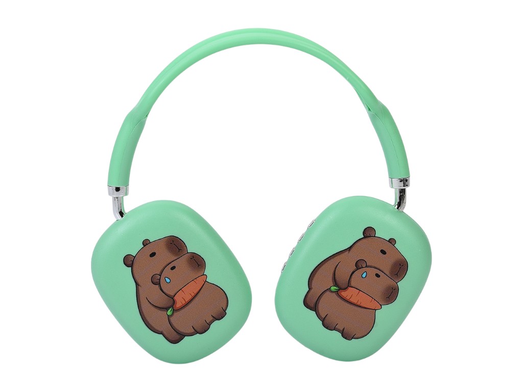 Навушники бездротові Bluetooth з малюнком капібари MZ-009; 6 видів; (ціна за 1шт)