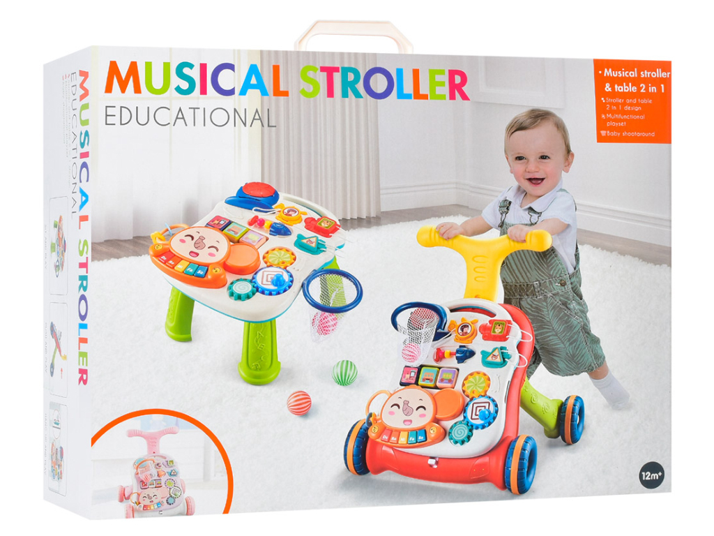 Каталка-ходунки 2в1. Musical Stroller N6038A