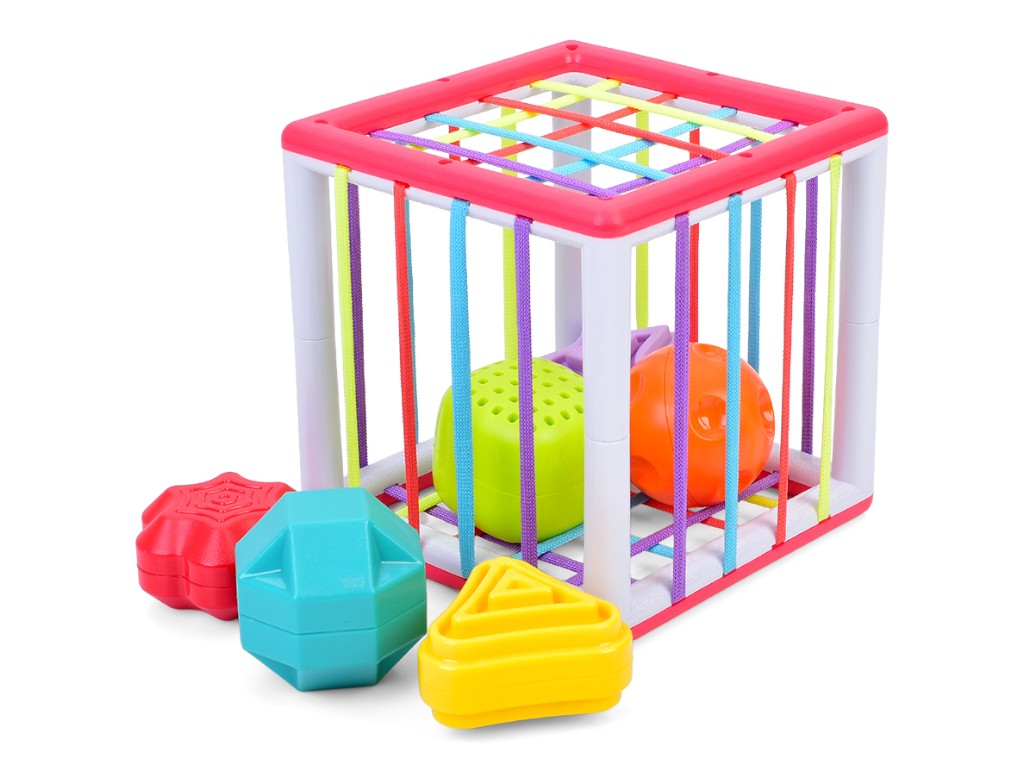 Игра развивающая PLC488-PLC388_OTB, куб или цилиндр с фигурами-погремушками, Infunbebe