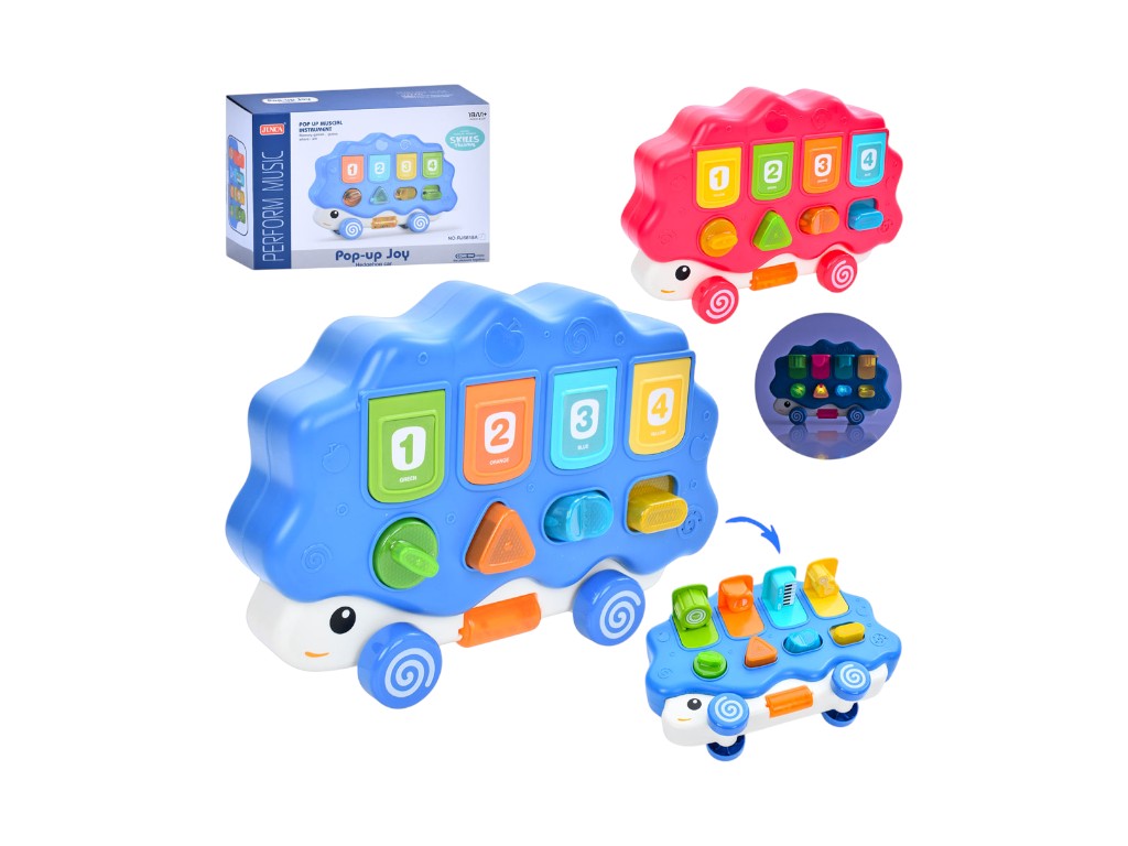 Интерактивный ежик Pop-Up Joy – музыкальная игрушка на колесах
