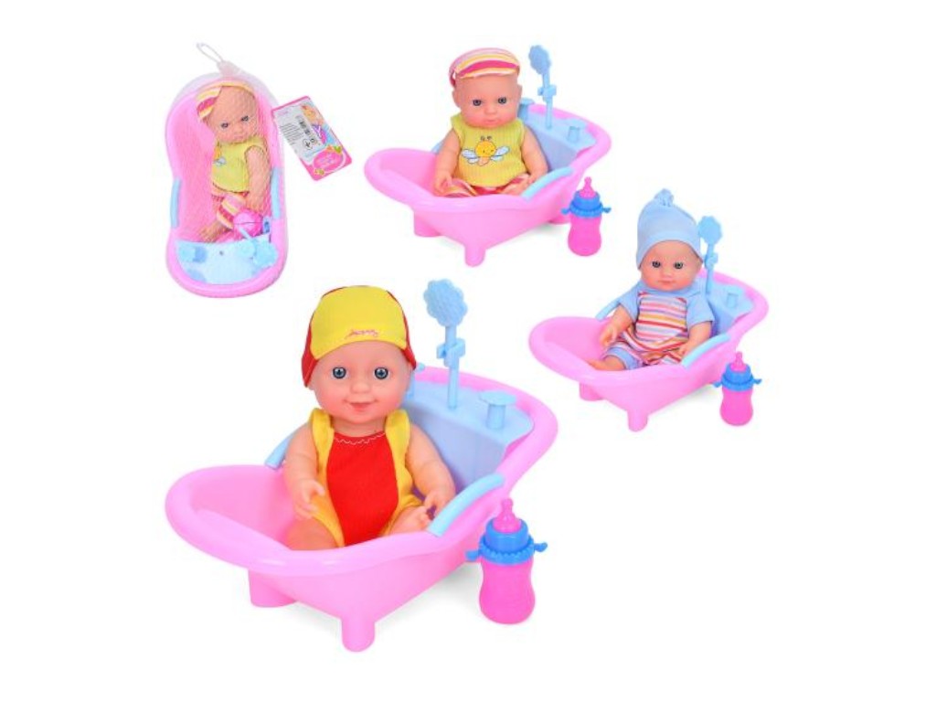 Пупс з ванночкою RM79 16 см, у наборі з аксесуарами, Limo Toy