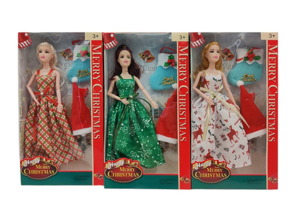 Кукла шарнирная Merry Christmas, колпак, подарочный носок, 3 вида