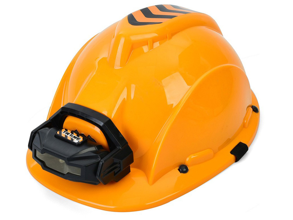 Каска игрушечная с фонариком T004, 23 см, светящийся, BabyToys