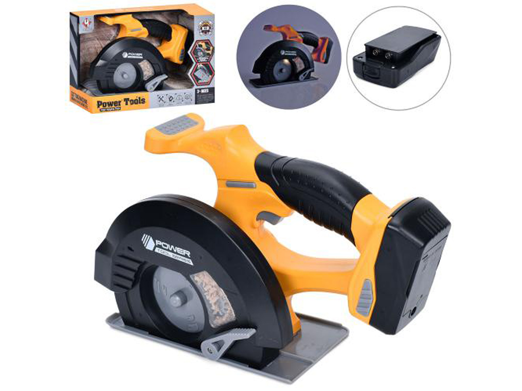 Пила циркулярна іграшкова T008, 29 см, світиться та рухомий диск, BabyToys