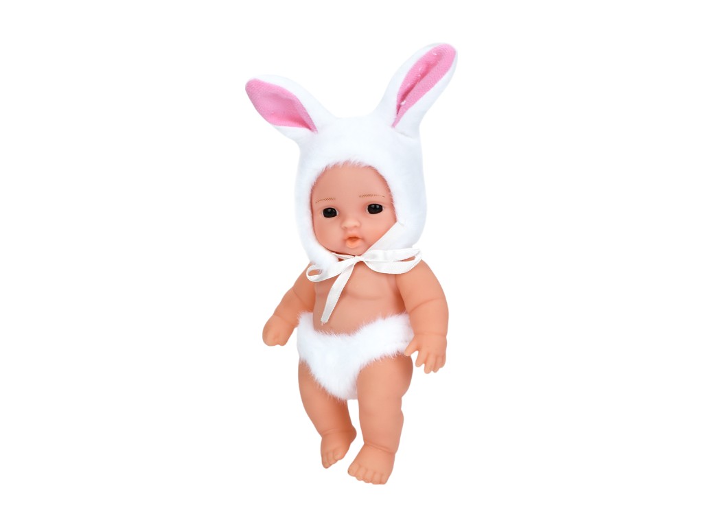 Пупс мягконабивной TBB08I 20 см, в костюме зайчика, Limo Toy