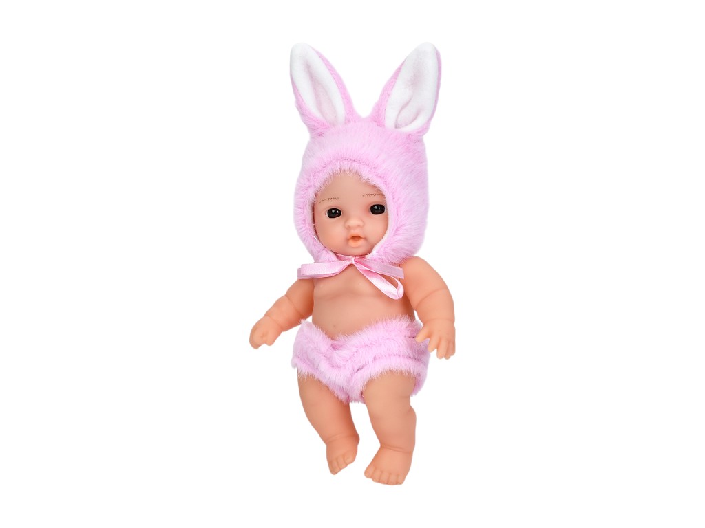 Пупс мягконабивной TBB08I 20 см, в костюме зайчика, Limo Toy
