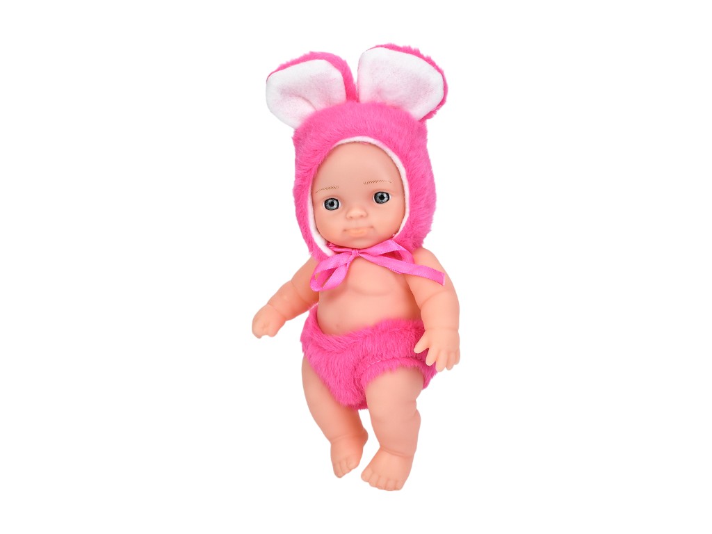 Пупс мягконабивной TBB08I 20 см, в костюме зайчика, Limo Toy