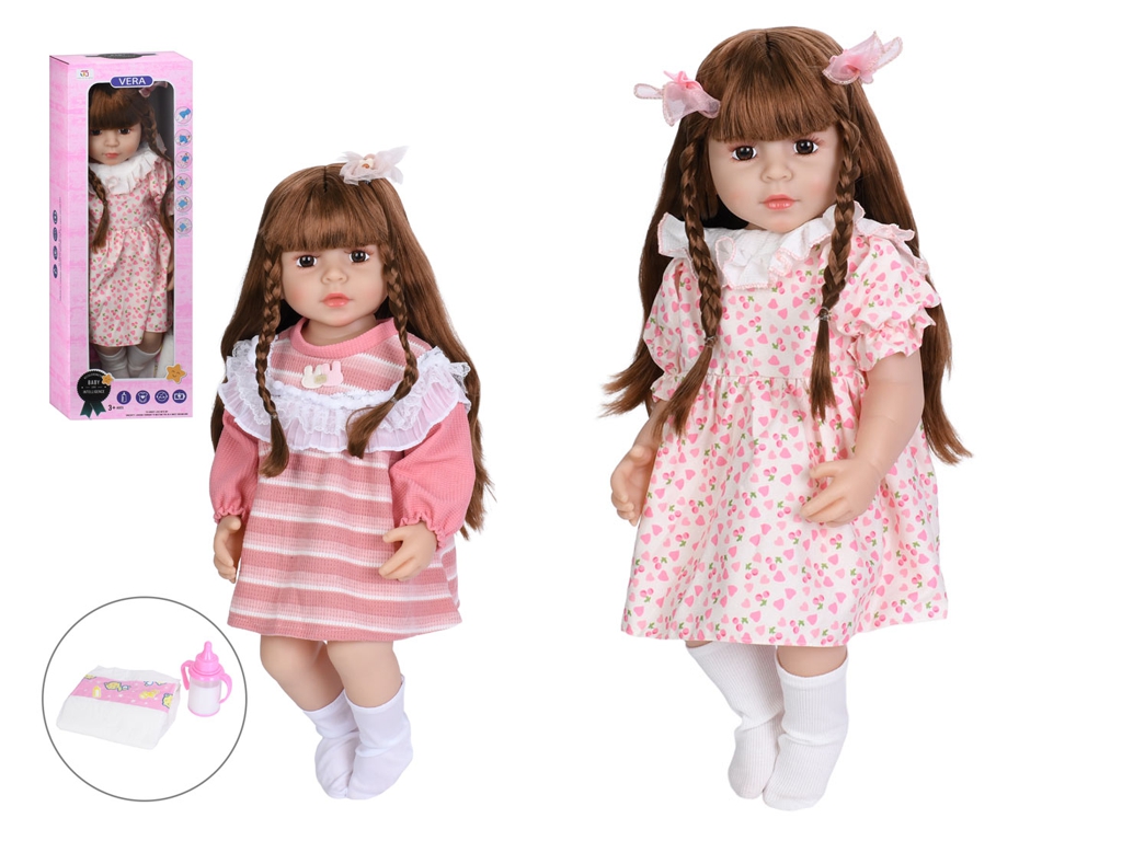 Кукла с аксессуарами TDQM-18-21B, 57 см, подгузник и бутылочка (цена за 1 шт)