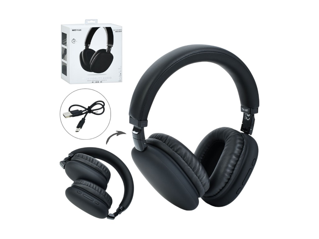 Наушники беспроводные Bluetooth с аккумулятором, USB зарядка