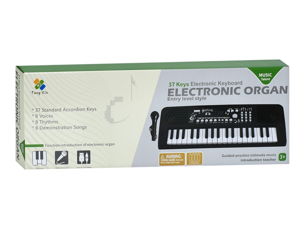 Синтезатор TX-379-B-F-H, 37 клавіш, мікрофон, запис, музика, звуки тварин