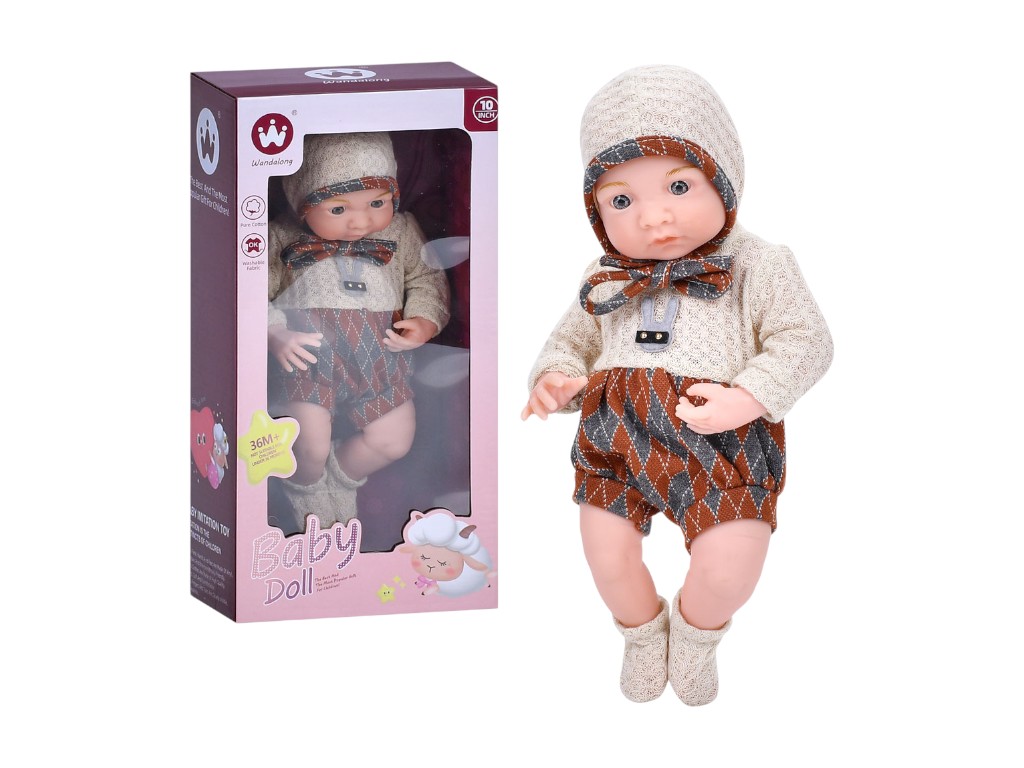 Пупс ігровий W101-12A 25 см, з рухомими ручками та ніжками, Limo Toy