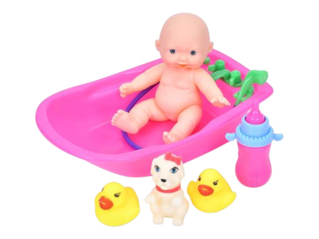 Пупс у ванночці XM2432 11 см, з аксесуарами, Limo Toy