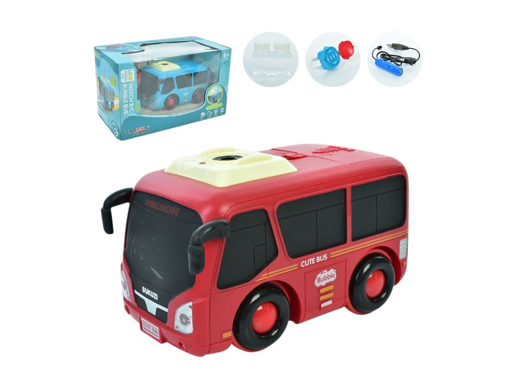 Игрушка автобус с пультом-браслетом, светом и мыльными пузырями, 2 вида