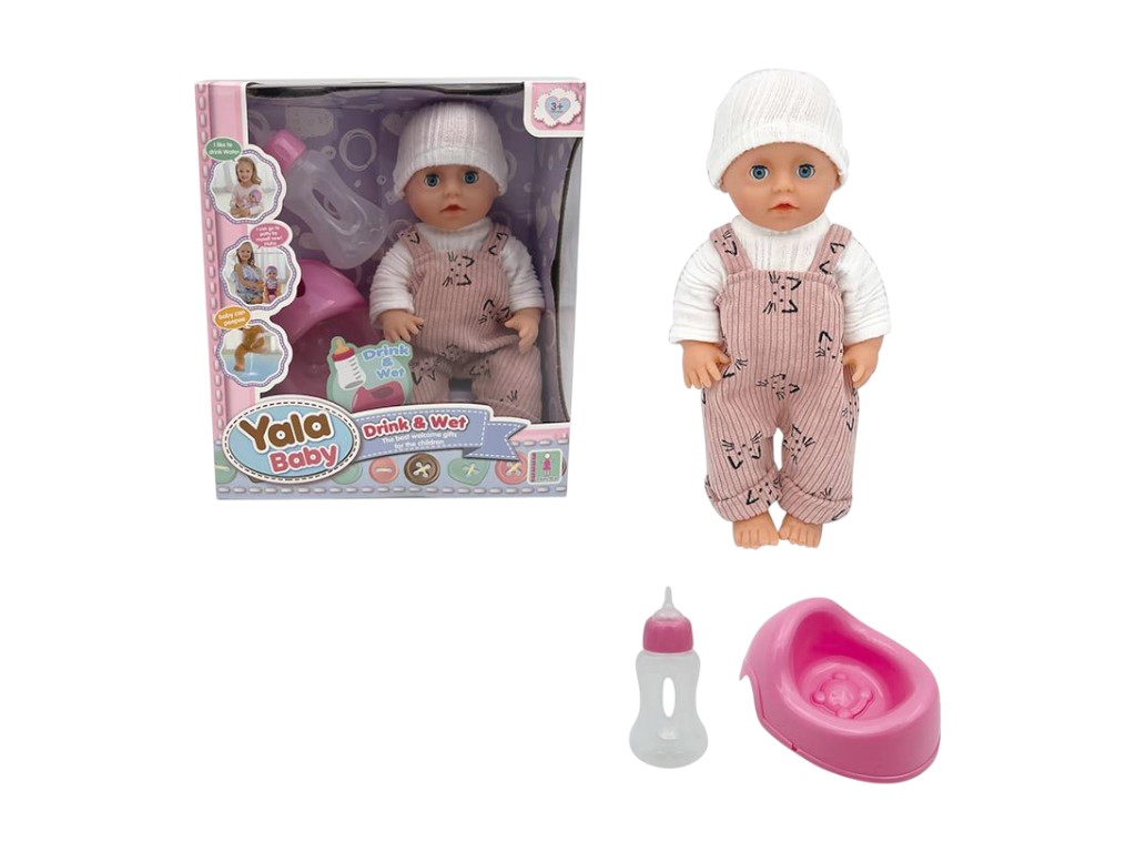 Пупс интерактивный MMYL2425A-A 25 см, пьет и писает, с горшком, Limo Toy