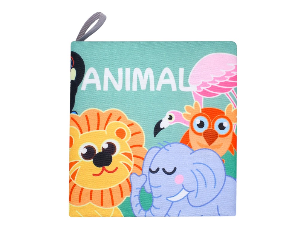 Книжка м’яка навчальна Animal, 10,5×10,5 см, тканинна з петелькою, 2 види (ціна за 1шт.)