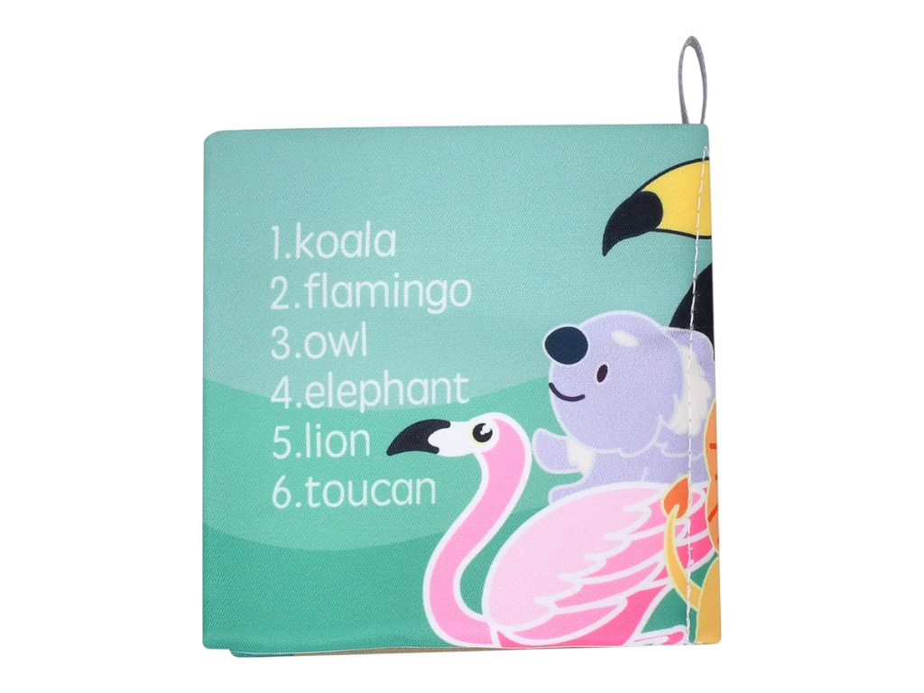 Книжка м’яка навчальна Animal, 10,5×10,5 см, тканинна з петелькою, 2 види (ціна за 1шт.)