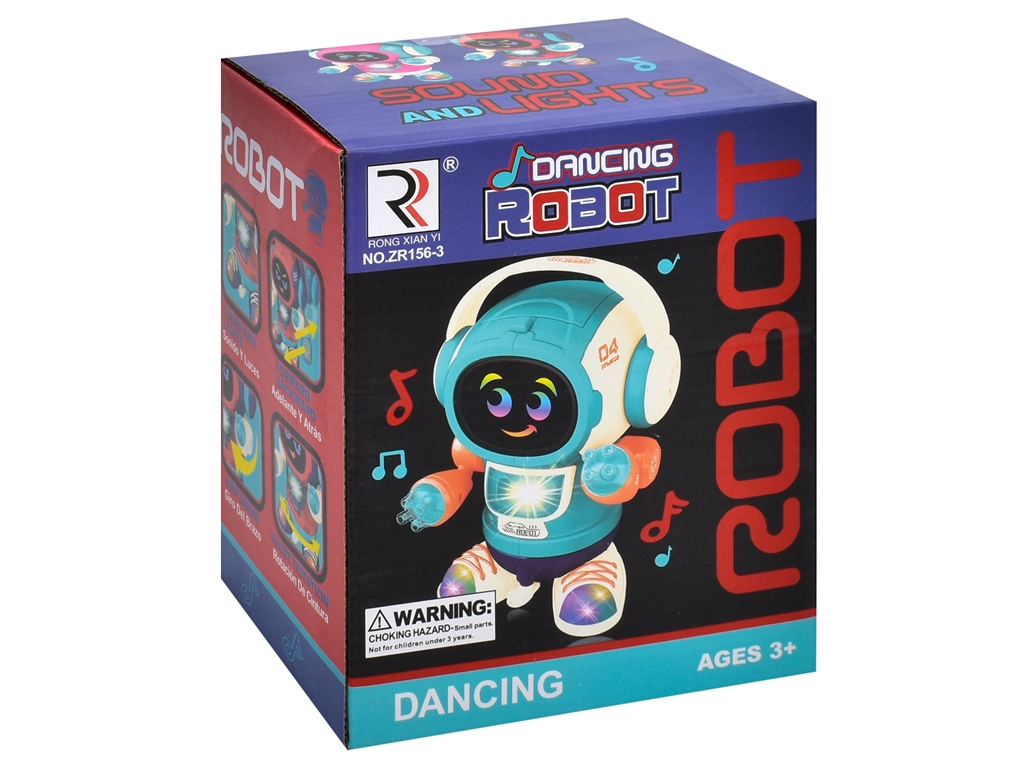 Іграшка робот танцюючий ZR156-3, 16 см, музика та світло, Dancing Robot