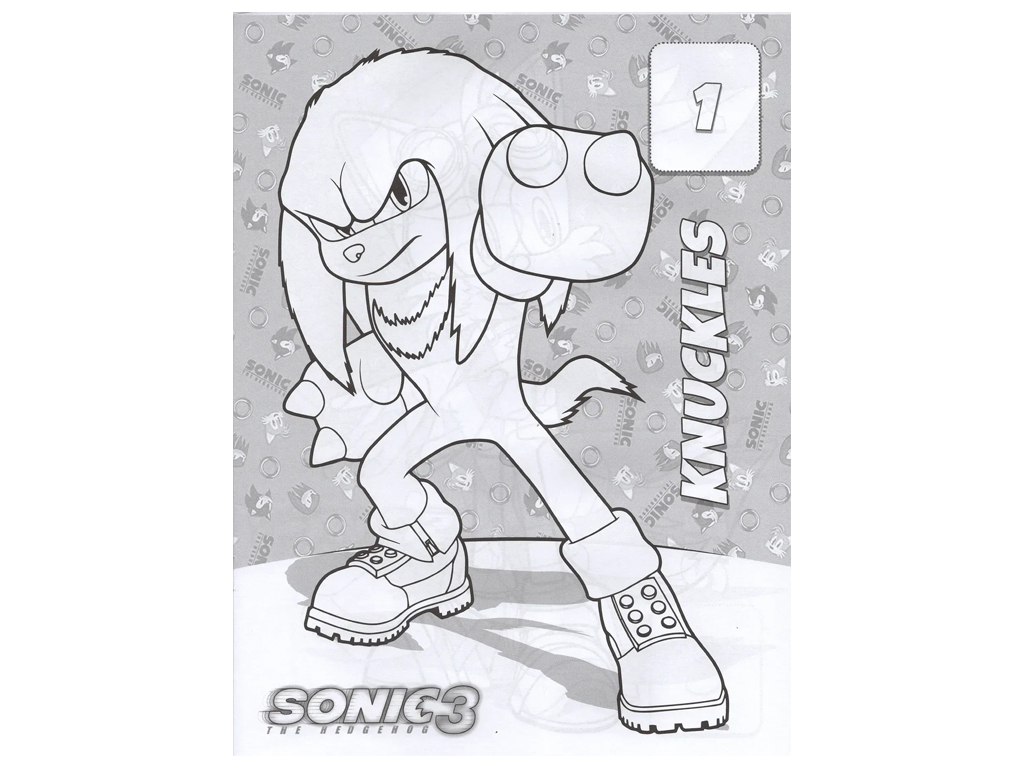 Розмальовка "Sonic 3" з 12 наліпками, Jumbi