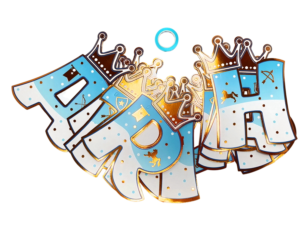 Розтяжка Happy Birthday Корона, 19×12,5 см 10257