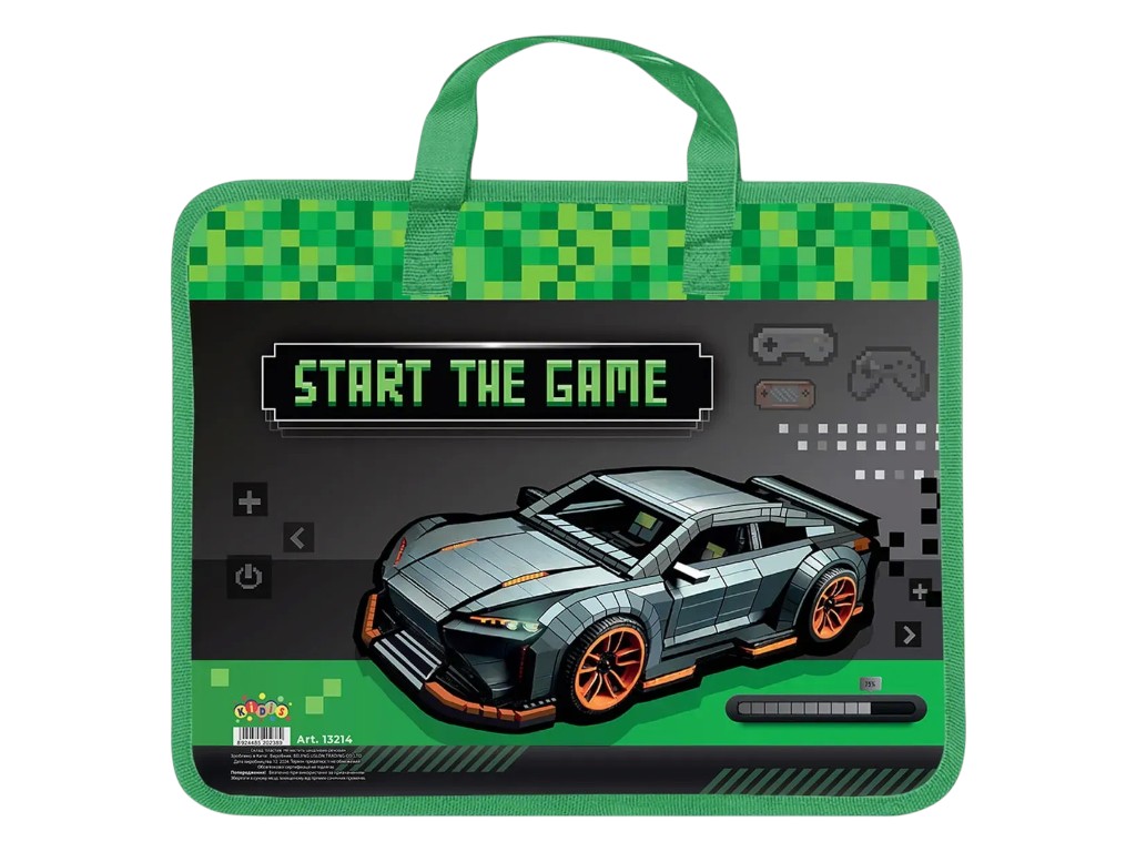 Папка пластиковая с текстильными ручками Supercar, KIDIS 13214
