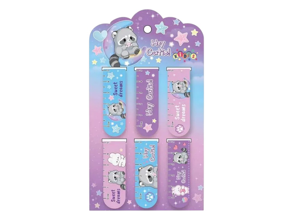 Магнитные закладки Kidis Raccoon 13217, 6 шт на планшете