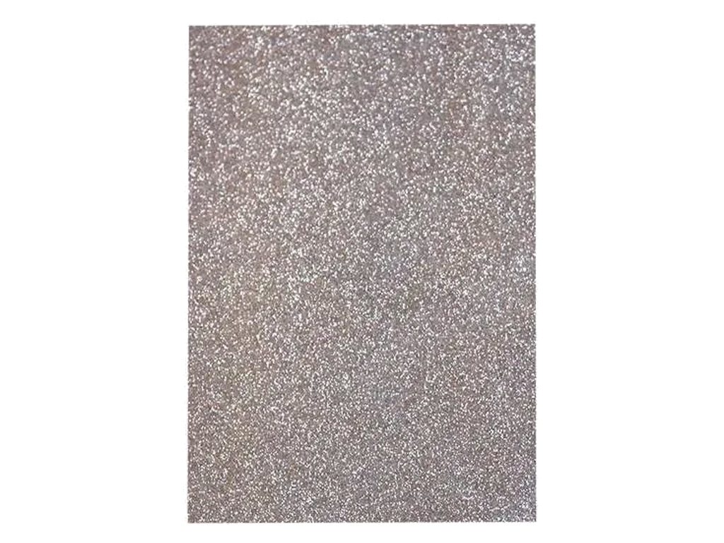 Фоамиран с глитером серебристый 7949, 20×30 см, 2 мм, 10 листов