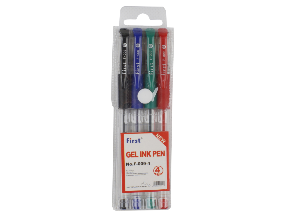 Набір ручок гелевих 4 кольори. F-118-4