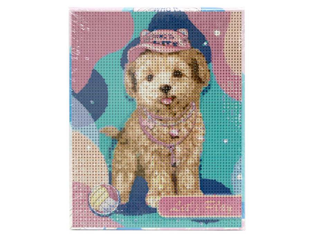 Алмазная мозаика Kidis Щенок, 20×25 см, на холсте