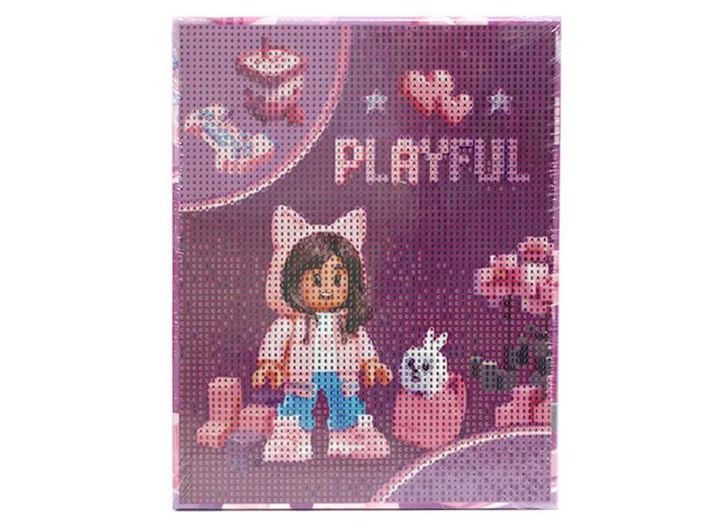 Алмазная мозаика Kidis Девочка с кроликом, 20×25 см, на холсте