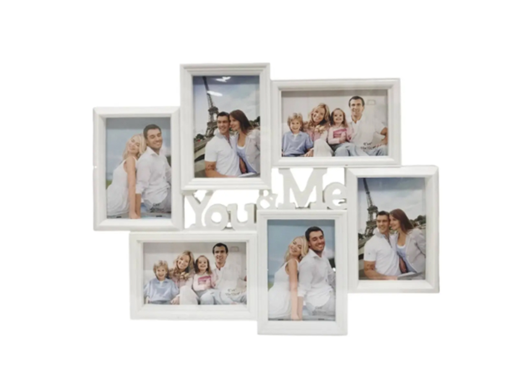Фоторамка коллаж You&Me на 6 фото 47х38см, Белая, L061
