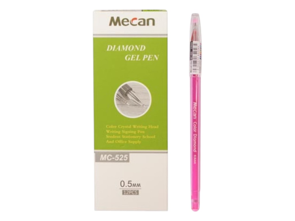 Ручка гелева рожева Diamond MC-525, 0,5 мм (ціна за 1шт)