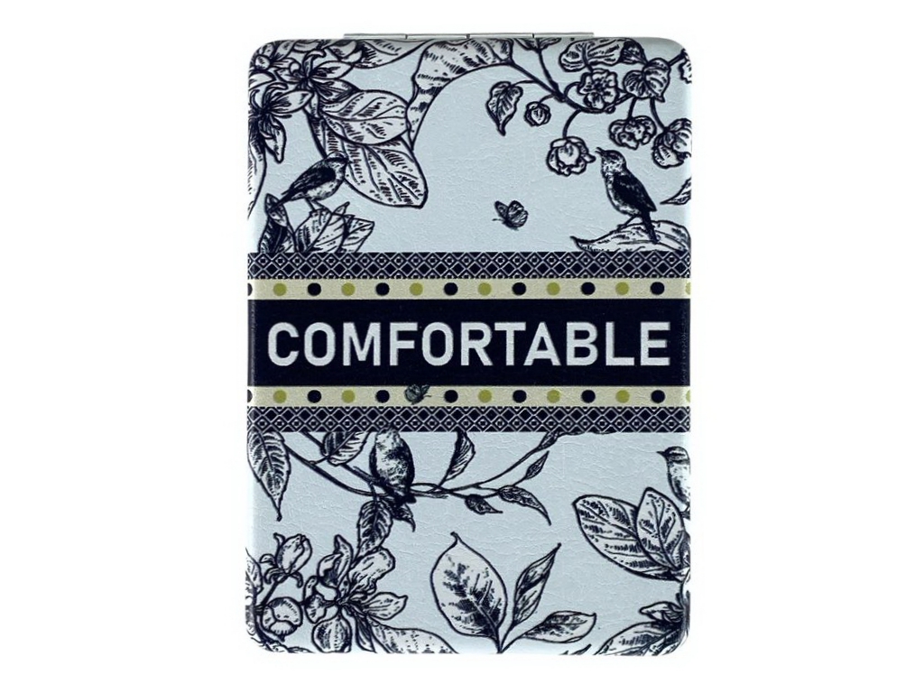 Дзеркало кишенькове прямокутне складане Comfortable ZT185-2616A, 6×8,6 см, двостороннє, мікс видів