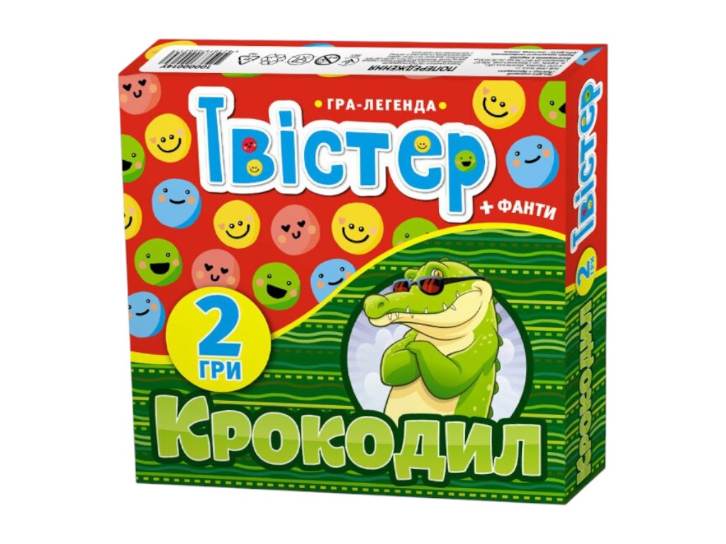 Игра 2 в 1 "Твистер + крокодил", Ранок