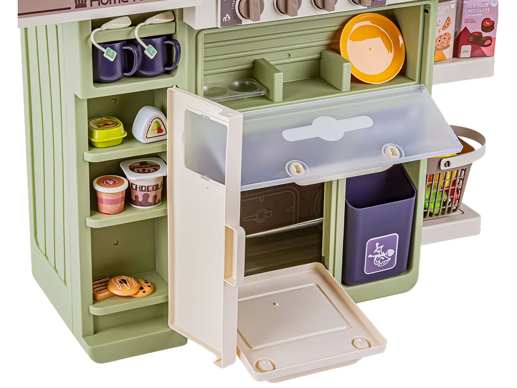 Игровая детская кухня со светом, звуком, паром и водой, 104 предмета