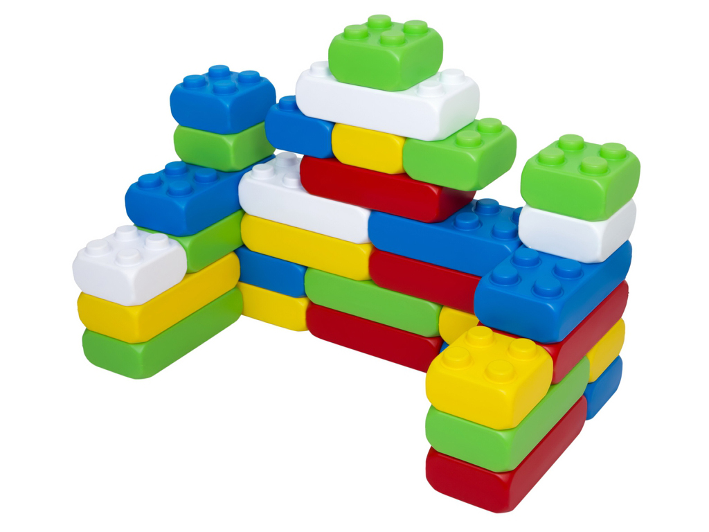 Конструктор большие блоки Mega Brick Bamsic №3, 25,5 см, большие детали, BAMSIC