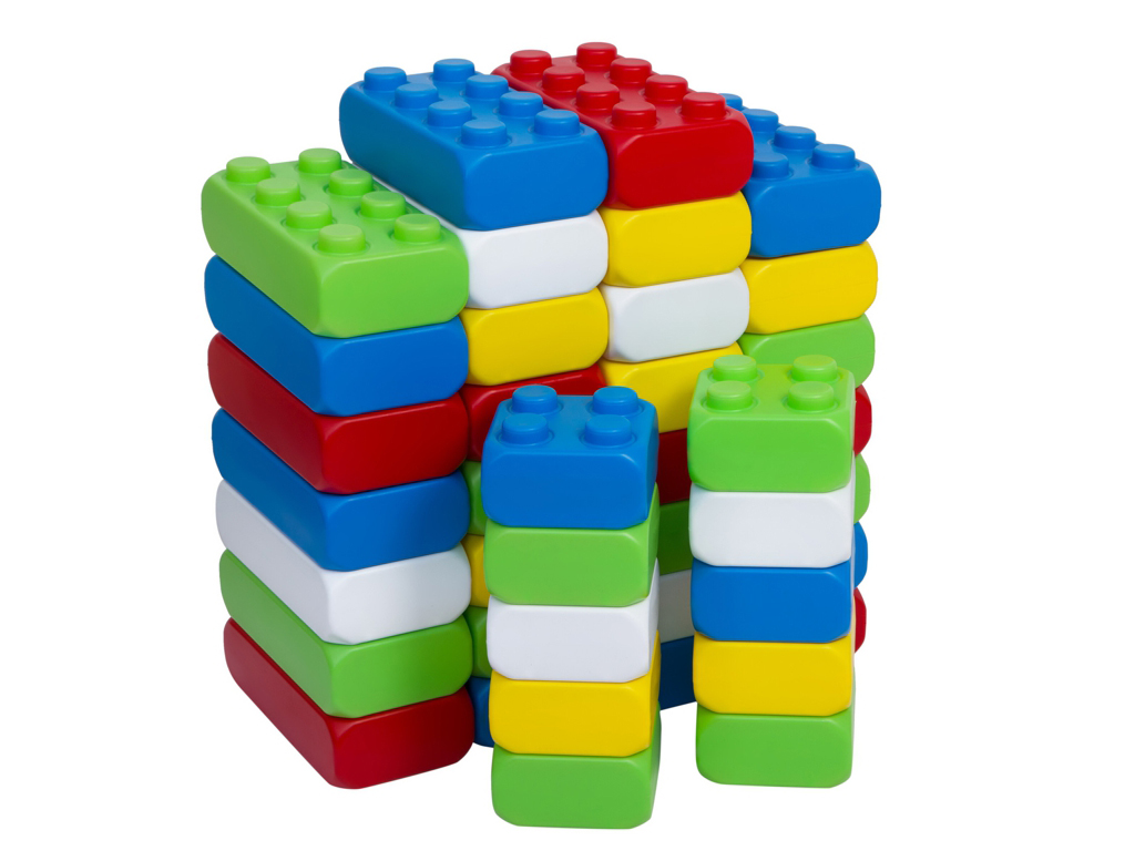 Конструктор великі блоки Mega Brick Bamsic №4, 25,5 см, збірні елементи, BAMSIC