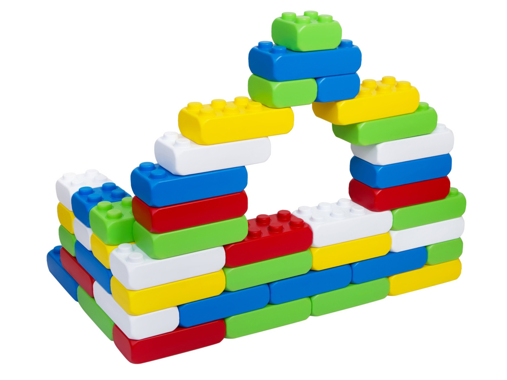 Конструктор великі блоки Mega Brick Bamsic №4, 25,5 см, збірні елементи, BAMSIC