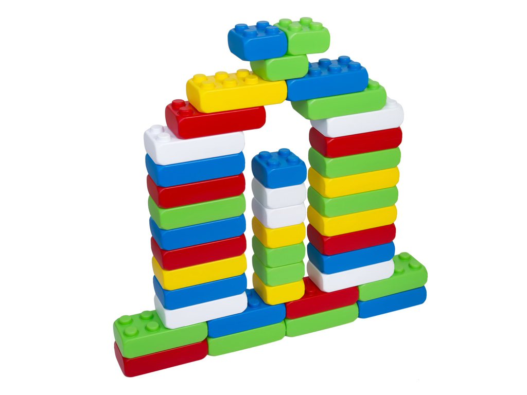 Конструктор великі блоки Mega Brick Bamsic №4, 25,5 см, збірні елементи, BAMSIC