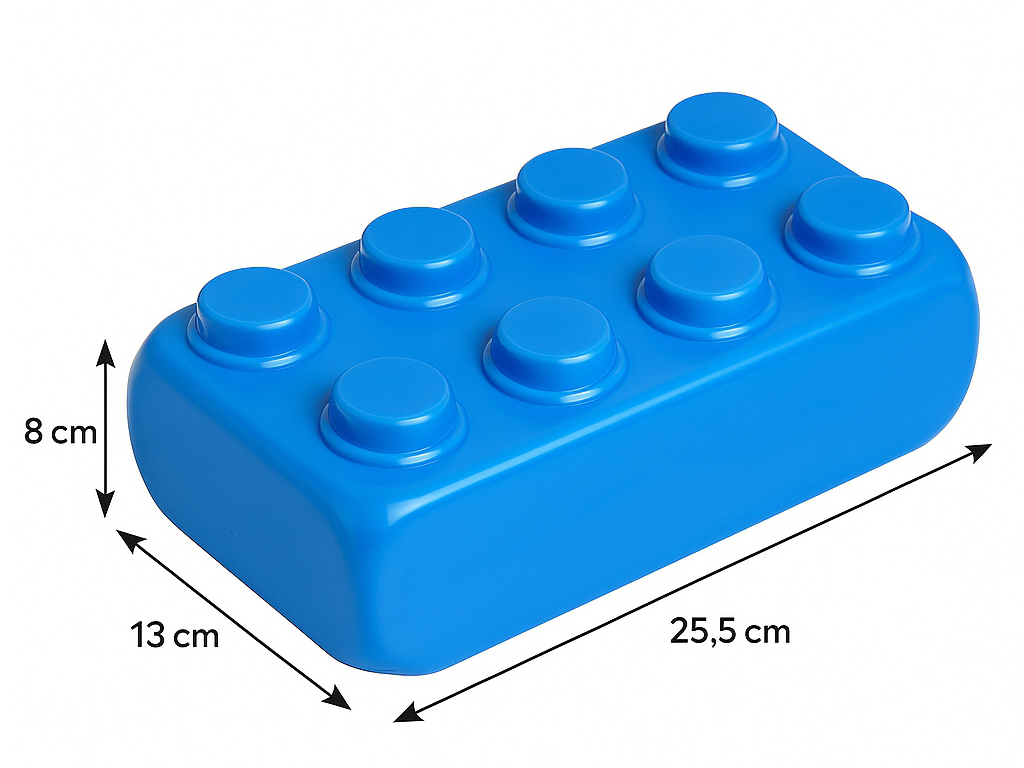 Конструктор великі блоки Mega Brick Bamsic №4, 25,5 см, збірні елементи, BAMSIC